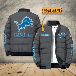 Detroit Lions Custom Name Designed Casual Winter Life Jacket VS01