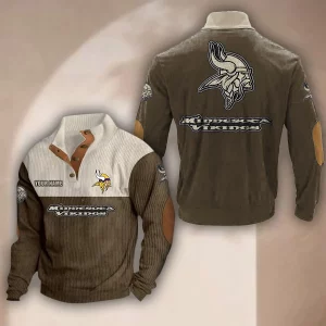 Minnesota Vikings Custom Name Casual Design Sport Sweatshirt VS03