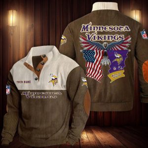 Minnesota Vikings Custom Name Casual Design Sport Sweatshirt VS02