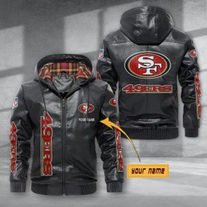 San Francisco 49ers Custom Name Designed Casual Winter Leather Jacket VS06