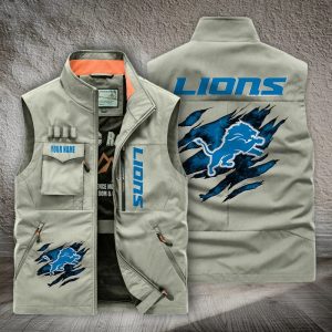 Detroit Lions Custom Name Tactical Style Vest VS01