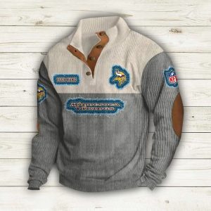 Minnesota Vikings Custom Name Casual Design Sport Sweatshirt VS06