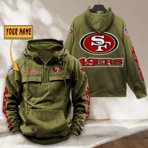 San Francisco 49ers Custom Name High Quality Cotton Men Thick Hoodie