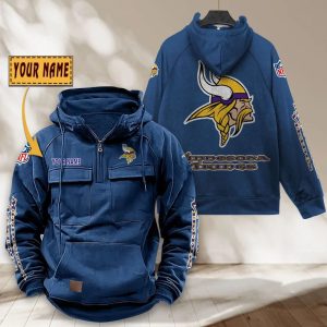 Minnesota Vikings Custom Name High Quality Cotton Men Thick Hoodie