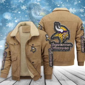 Minnesota Vikings Casual Winter Corduroy Jacket VS03