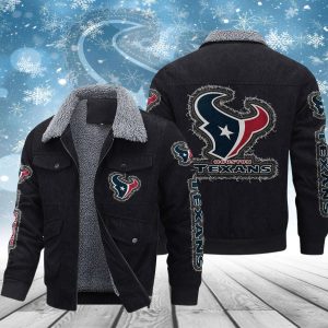 Houston Texans Custom Name Casual Winter Corduroy Jacket VS04