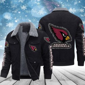 Arizona Cardinals Custom Name Casual Winter Corduroy Jacket VS03