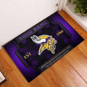 Minnesota Vikings Welcome Personalized Doormat VS04