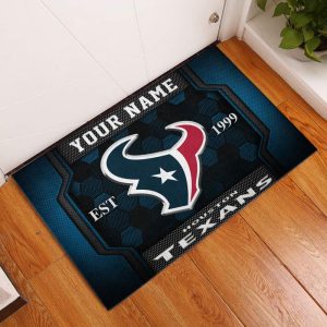Houston Texans Custom Name Welcome Personalized Doormat VS06