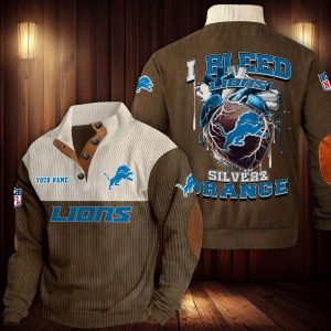 Detroit Lions Custom Name Casual Design Sport Sweatshirt VS05