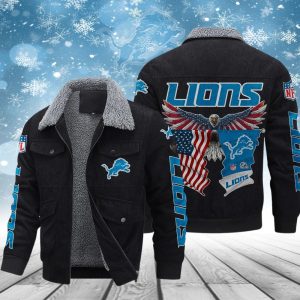 Detroit Lions Casual Winter Corduroy Jacket VS02