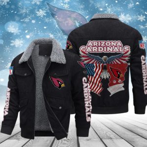 Arizona Cardinals Custom Name Casual Winter Corduroy Jacket VS02