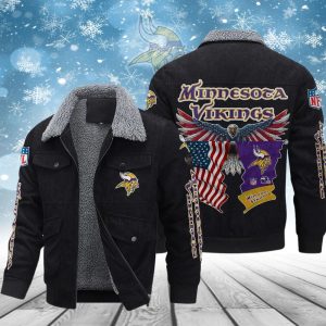 Minnesota Vikings Casual Winter Corduroy Jacket VS02