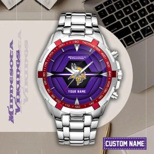 Minnesota Vikings Custom Name Elegant Fashion Design Watch VS08