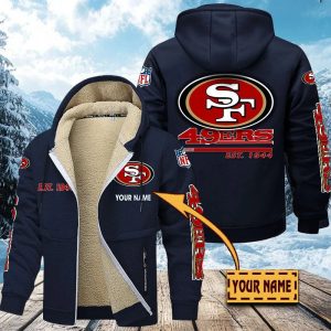 San Francisco 49ers Custom Name Unisex Fleece Zip Hoodie VS01