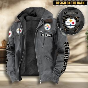 Pittsburgh Steelers Custom Name Cotton Hoodie Jacket