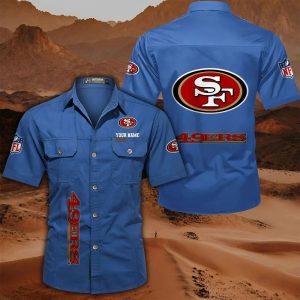 San Francisco 49ers Custom Name Military Cargo Cotton Shirts VS01