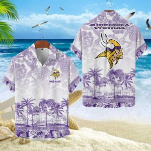 Minnesota Vikings Custom Name Unisex Summer Casual Hawaiian Shirts VS01
