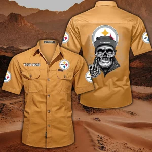 Pittsburgh Steelers Custom Name Military Cargo Cotton Shirts VS02