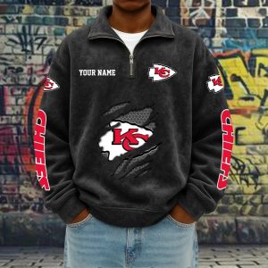 Kansas City Chiefs Custom Name Casual Design Sport Sweatshirt VS11