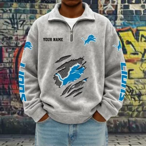 Detroit Lions Custom Name Casual Design Sport Sweatshirt VS08