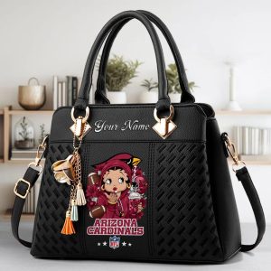 Arizona Cardinals Custom Name Classic Leather Handbag VS06