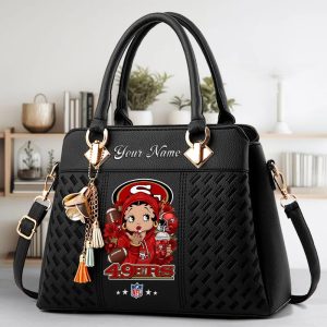 San Francisco 49ers Custom Name Classic Leather Handbag VS3