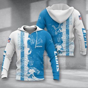 Detroit Lions VS12 Custom Name Zipper,Hoodie, Baseball, Bomber Jacket, Tshirt, Sweatshirt, Polo Shirt