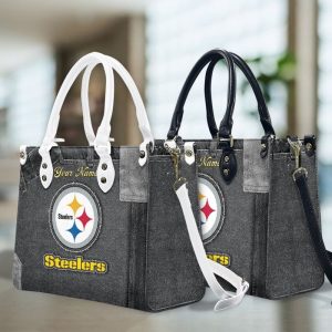 Pittsburgh Steelers Custom Name Vintage Leather Handbag VS02