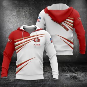 San Francisco 49ers Custom Name Zipper, Hoodie, Baseball Jacket, Bomber Jacket, Tshirt, Sweatshirt, Polo Shirt VS11