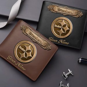 Pittsburgh Steelers Custom Name Casual Leather Wallet VS01