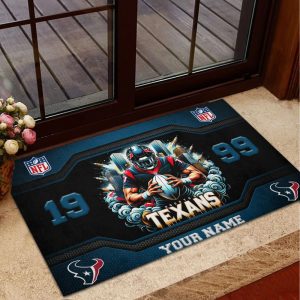 Houston Texans Custom Name Welcome Personalized Doormat VS03
