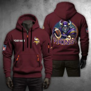 Minnesota Vikings Custom Name High Quality Thick Hoodie VS12