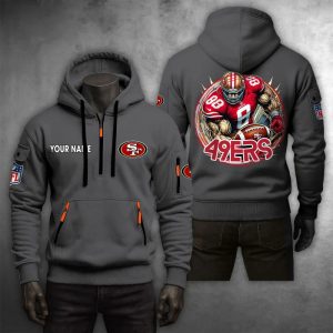 San Francisco 49ers Custom Name High Quality Thick Hoodie VS14