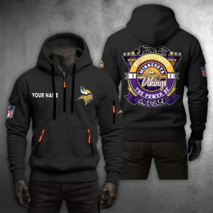 Minnesota Vikings Custom Name High Quality Thick Hoodie VS11