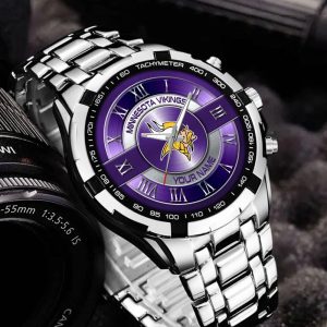 Minnesota Vikings Custom Name Elegant Fashion Design Watch VS05