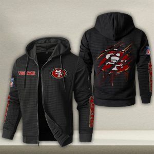 San Francisco 49ers Custom Name High Quality Zip Hoodie VS04