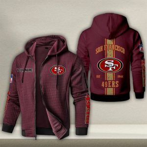 San Francisco 49ers Custom Name High Quality Zip Hoodie VS03
