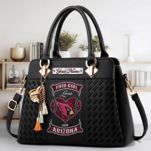 Arizona Cardinals Custom Name Classic Leather Handbag VS05