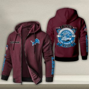 Detroit Lions Custom Name High Quality Zip Hoodie VS02