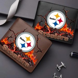 Pittsburgh Steelers Custom Name Casual Leather Wallet VS02