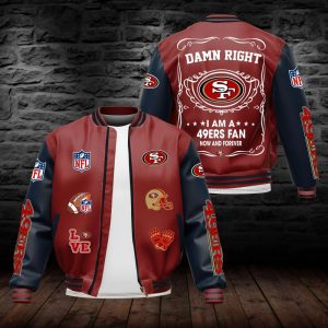 San Francisco 49ers Designed Leather Bomber Jacket VS07