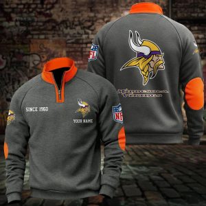 Minnesota Vikings Custom Name Casual Design Sport Sweatshirt VS01
