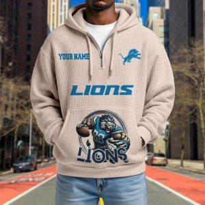 Detroit Lions Custom Name High Quality Thick Hoodie VS11