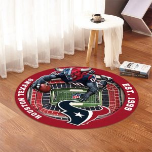 Houston Texans Welcome Personalized Round Rug VS01