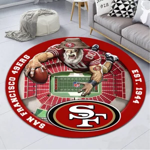 San Francisco 49ers Welcome Personalized Round Rug VS01