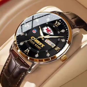 Kansas City Chiefs Custom Name Men Stylish Fashion Design Watch VS87A