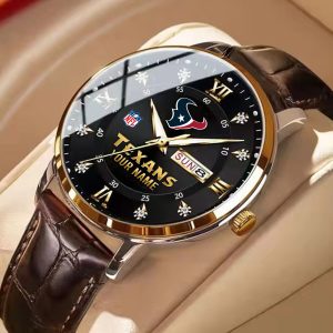 Houston Texans Custom Name Men Stylish Fashion Design Watch VS87A