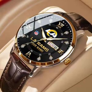Los Angeles Rams Custom Name Men Stylish Fashion Design Watch VS87A