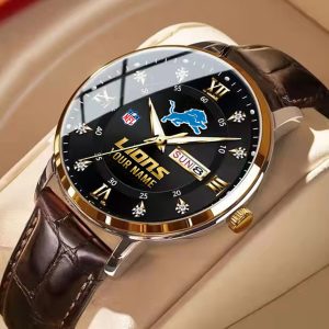 Detroit Lions Custom Name Men Stylish Fashion Design Watch VS87A